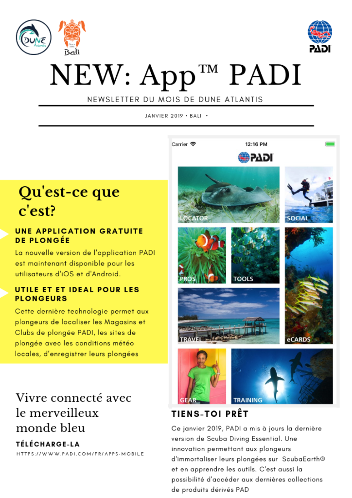 New: App PADI | Atlantis Bali Diving